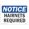 Signmission OSHA Notice Sign, NOTICE Hairnets Required, 18in X 12in Rigid Plastic, 18" W, 12" H, Landscape OS-NS-P-1218-L-15774 - alternate 1